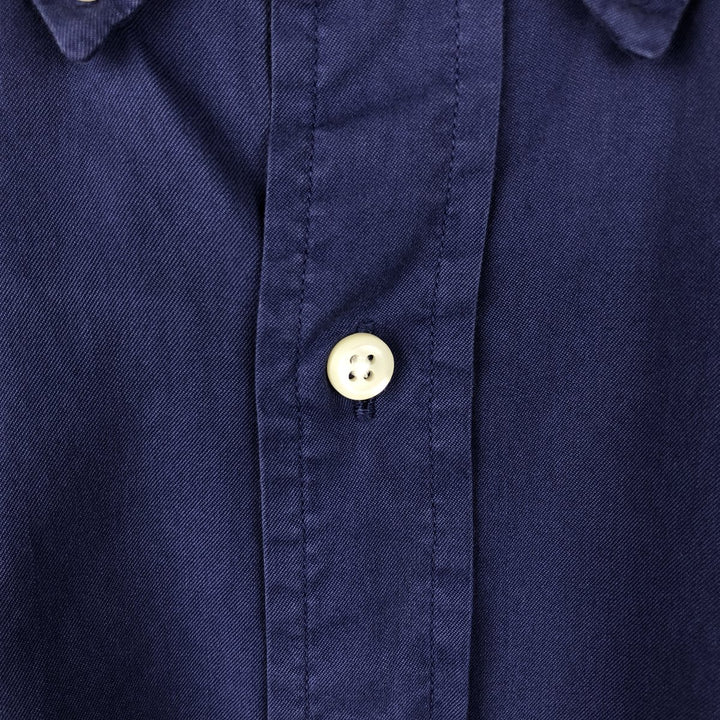 Ralph Lauren Featherweight Twill Short-Sleeve Button-Down Shirt, Men's Size XXL (approx.) cotton purple type Vintage Second Hand