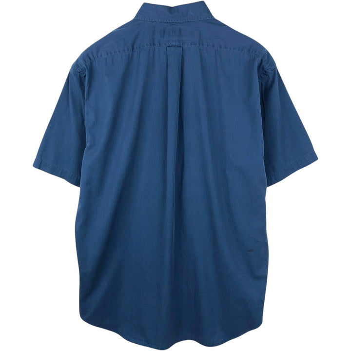 Ralph Lauren BLAKE short sleeve button down shirt, men's size L cotton navy blue type Vintage Second Hand