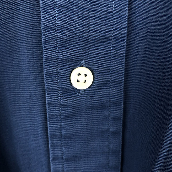 Ralph Lauren BLAKE short sleeve button down shirt, men's size L cotton navy blue type Vintage Second Hand