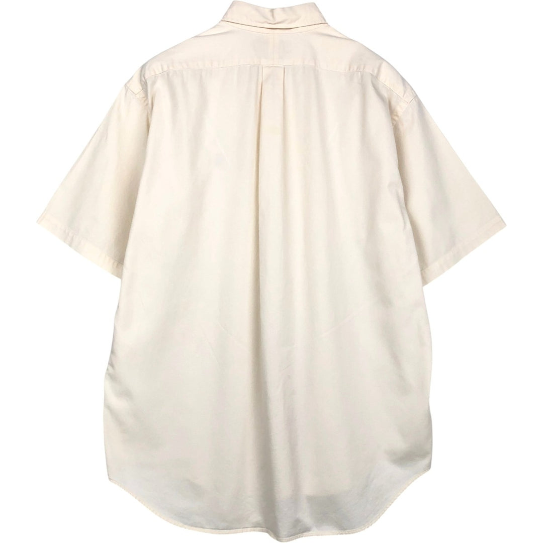 Ralph Lauren BLAKE short sleeve button down shirt, men's size L cotton white type Vintage Second Hand