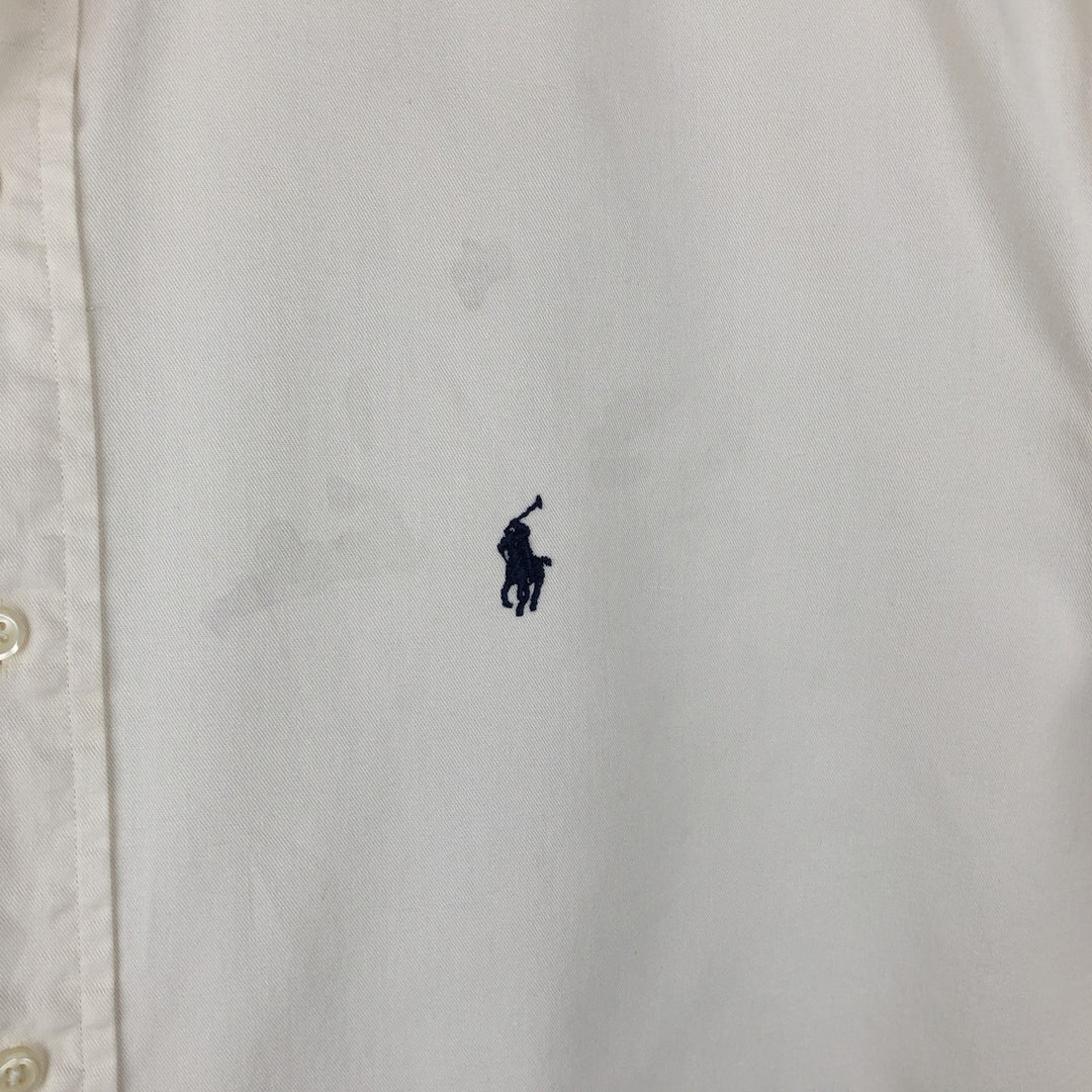Ralph Lauren BLAKE short sleeve button down shirt, men's size L cotton white type Vintage Second Hand