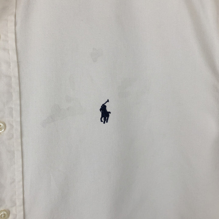 Ralph Lauren BLAKE short sleeve button down shirt, men's size L cotton white type Vintage Second Hand