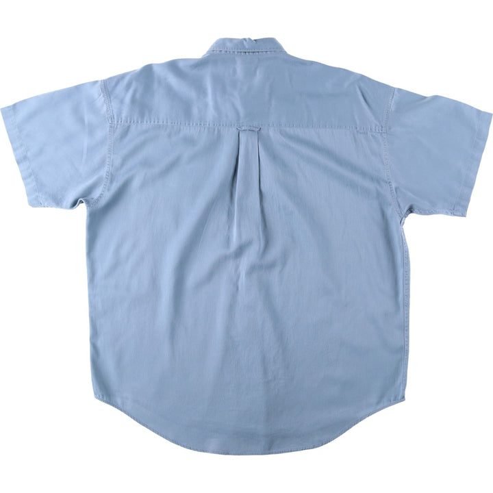 Ralph Lauren CHAPS short sleeve button down shirt for men, equivalent to XL cotton blue type Vintage Second Hand
