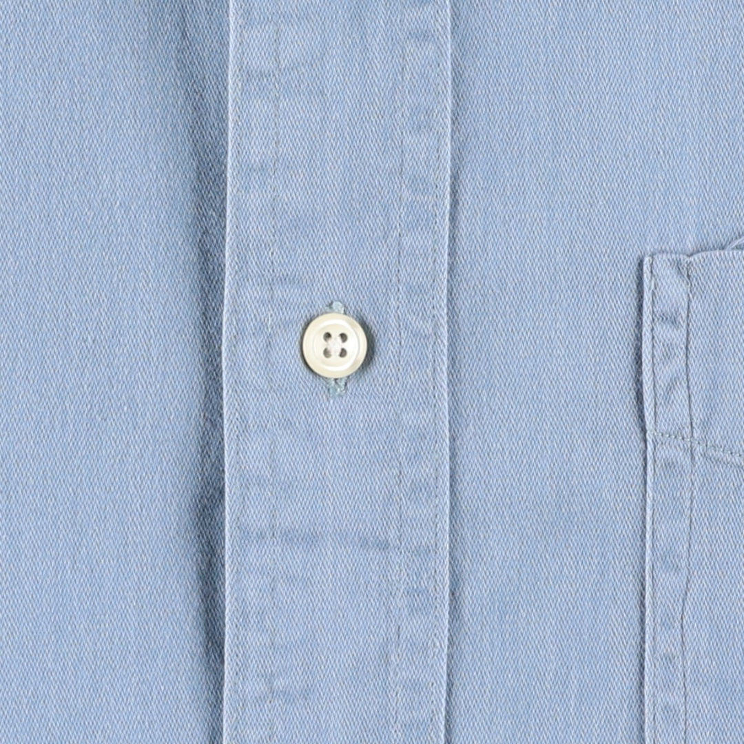 Ralph Lauren CHAPS short sleeve button down shirt for men, equivalent to XL cotton blue type Vintage Second Hand