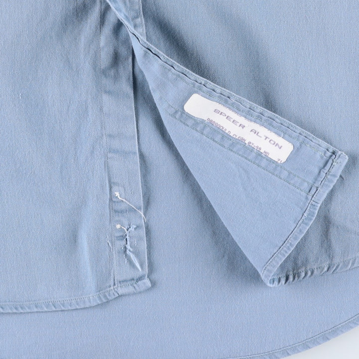 Ralph Lauren CHAPS short sleeve button down shirt for men, equivalent to XL cotton blue type Vintage Second Hand