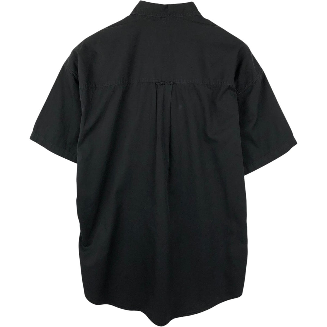 Ralph Lauren CHAPS short-sleeved button-down shirt, men's size L cotton black type Vintage Second Hand