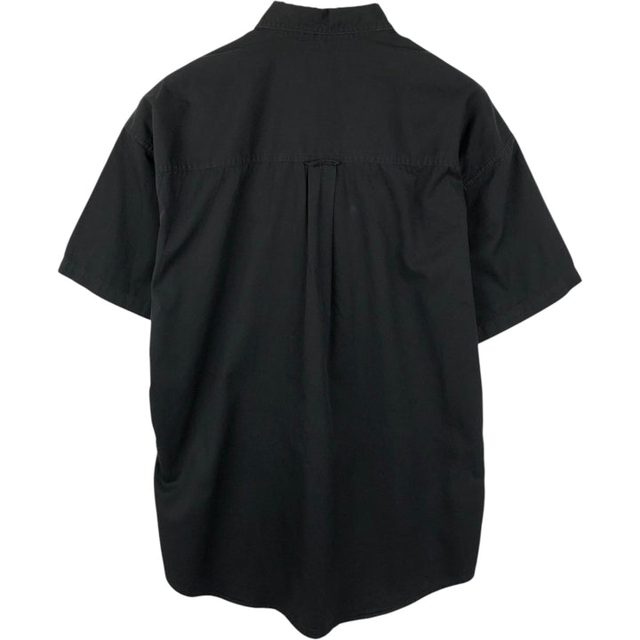 Ralph Lauren CHAPS short-sleeved button-down shirt, men's size L cotton black type Vintage Second Hand
