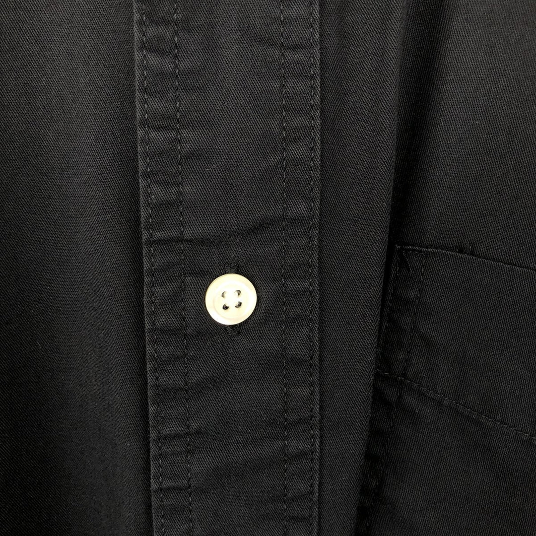 Ralph Lauren CHAPS short-sleeved button-down shirt, men's size L cotton black type Vintage Second Hand