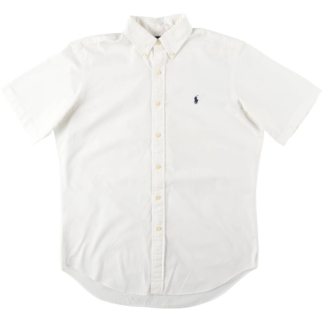 Ralph Lauren Classic Fit short sleeve button down shirt, men's size M cotton white type Vintage Second Hand