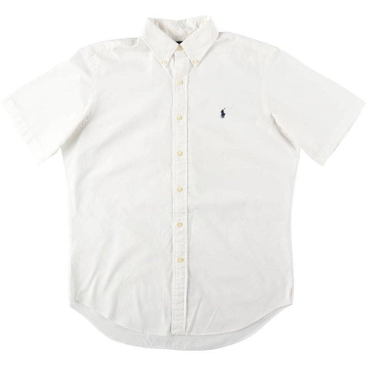 Ralph Lauren Classic Fit short sleeve button down shirt, men's size M cotton white type Vintage Second Hand