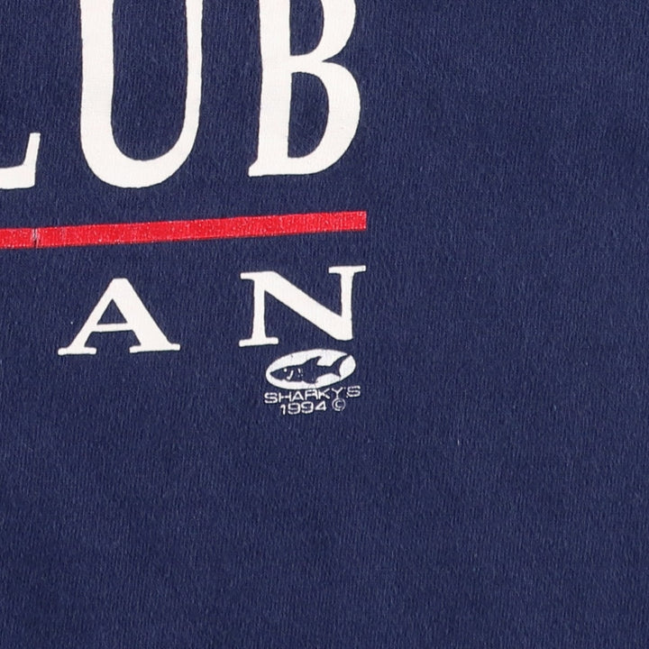 Fruit of the Loom Print T-Shirt, Made in USA, Men's XL cotton navy blue type Vintage Second Hand