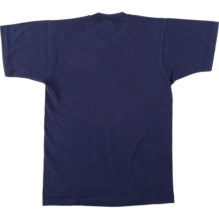 90'S Fruit of the Loom printed T-shirt, made in the USA, men's size M, vintage cotton navy blue type Vintage Second Hand
