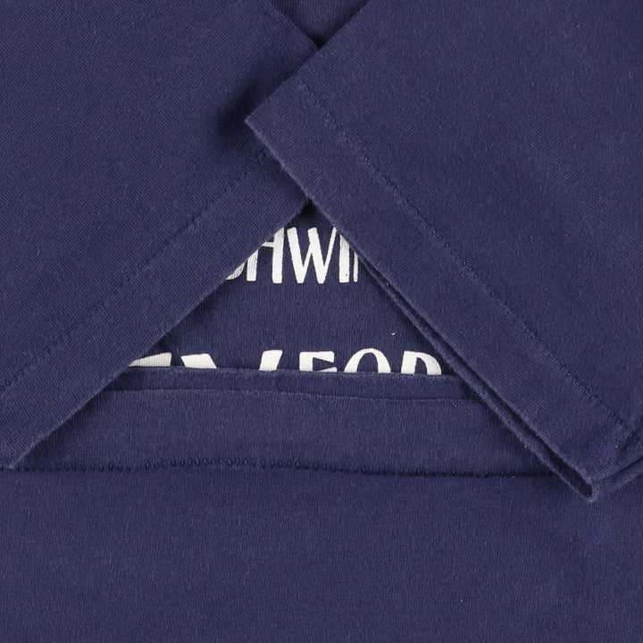 90'S Fruit of the Loom printed T-shirt, made in the USA, men's size M, vintage cotton navy blue type Vintage Second Hand