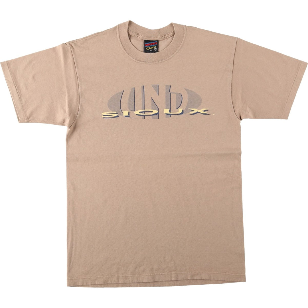 90'S SOFFE'S CHAICE Eagle Pattern Print T-Shirt, Made in USA, Men's Size M (approx.), Vintage cotton Beige type Vintage Second Hand