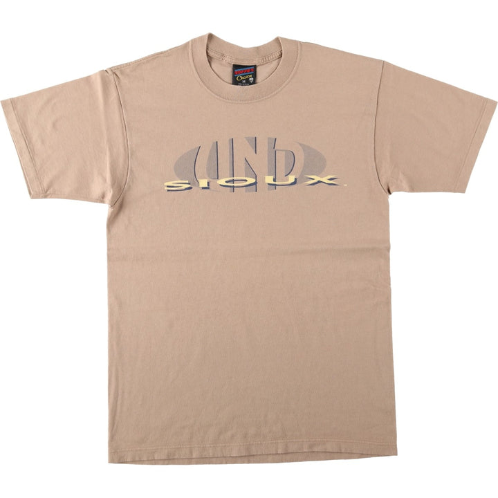90'S SOFFE'S CHAICE Eagle Pattern Print T-Shirt, Made in USA, Men's Size M (approx.), Vintage cotton Beige type Vintage Second Hand