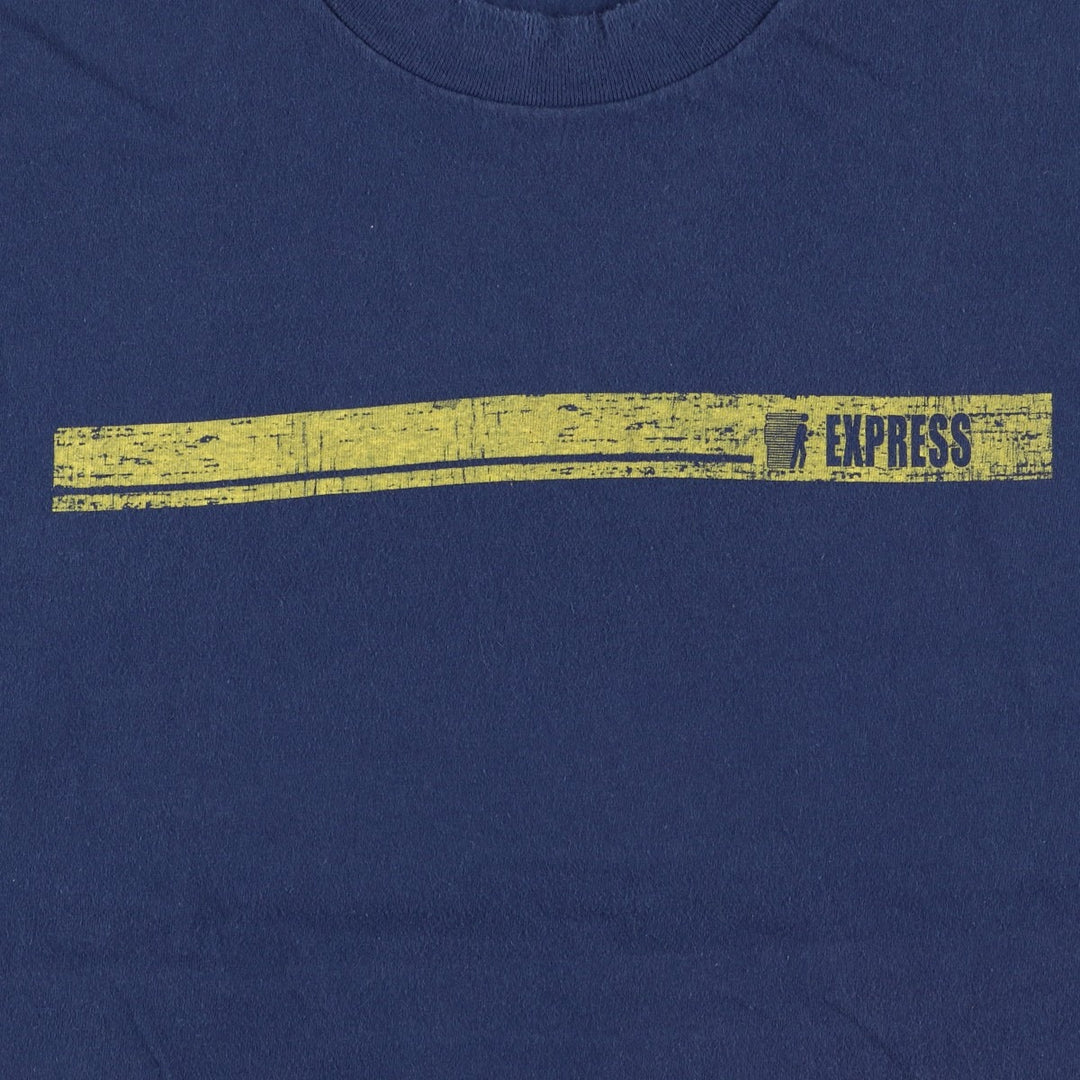 Hanes BEEFY-T Printed T-shirt, Men's XL cotton navy blue type Vintage Second Hand