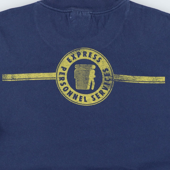 Hanes BEEFY-T Printed T-shirt, Men's XL cotton navy blue type Vintage Second Hand
