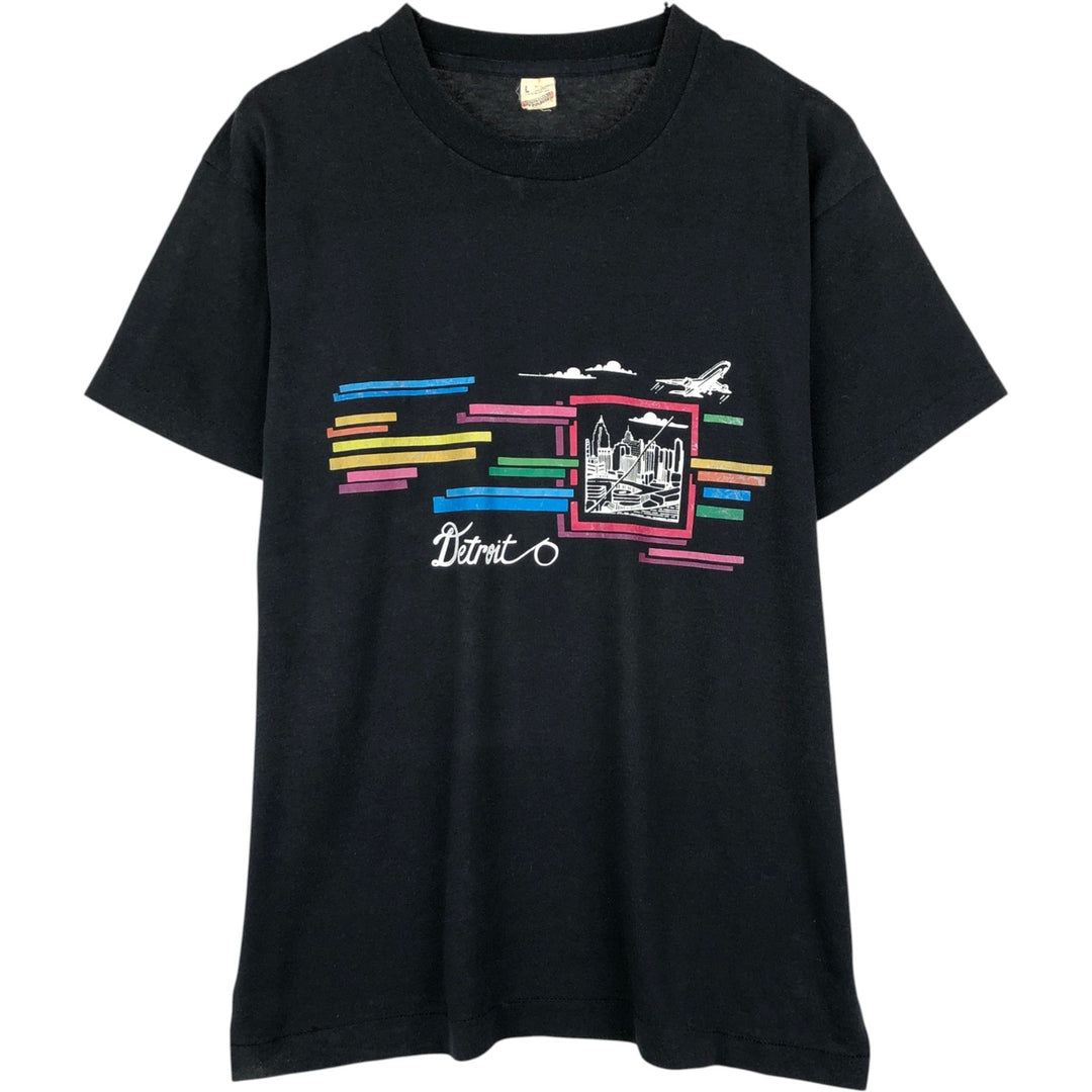90'S SCREEN STARS Printed T-shirt Made in USA Men's L Vintage polyester black type Vintage Second Hand