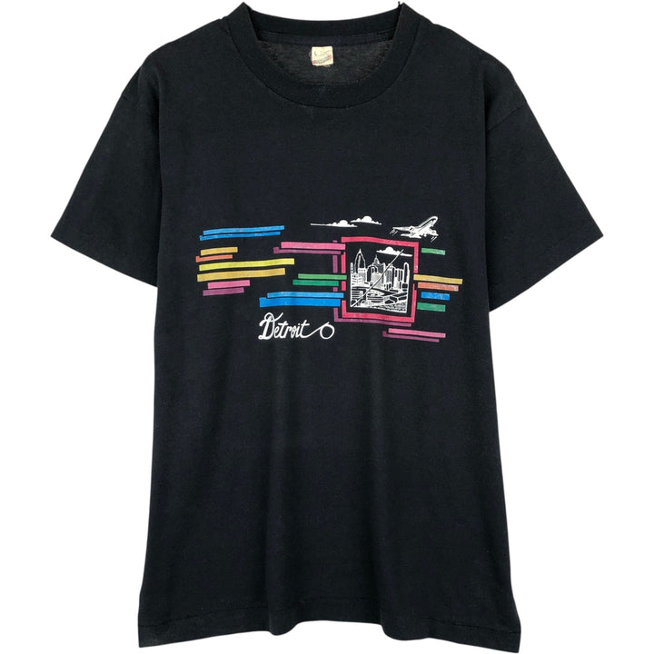 90'S SCREEN STARS Printed T-shirt Made in USA Men's L Vintage polyester black type Vintage Second Hand