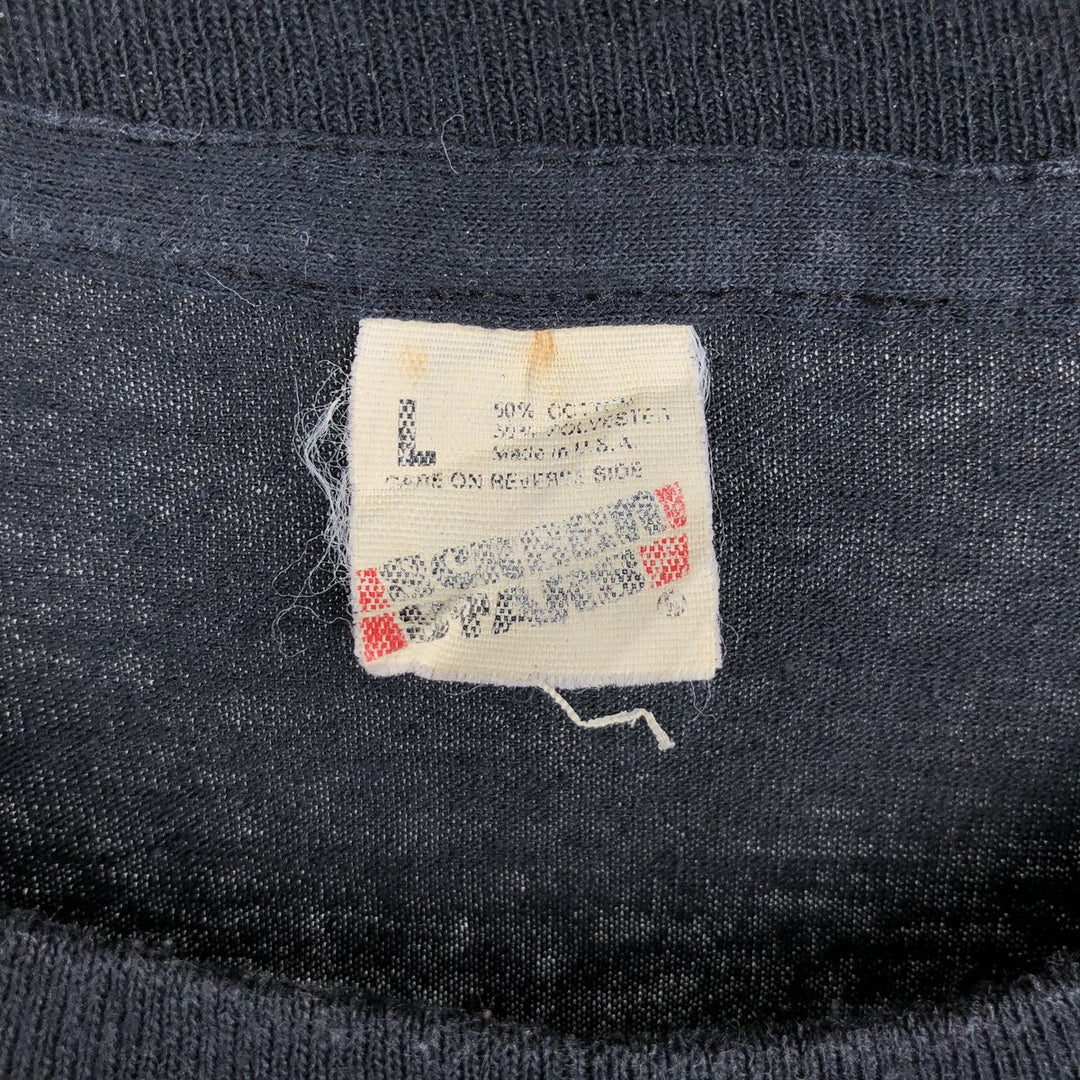 90'S SCREEN STARS Printed T-shirt Made in USA Men's L Vintage polyester black type Vintage Second Hand