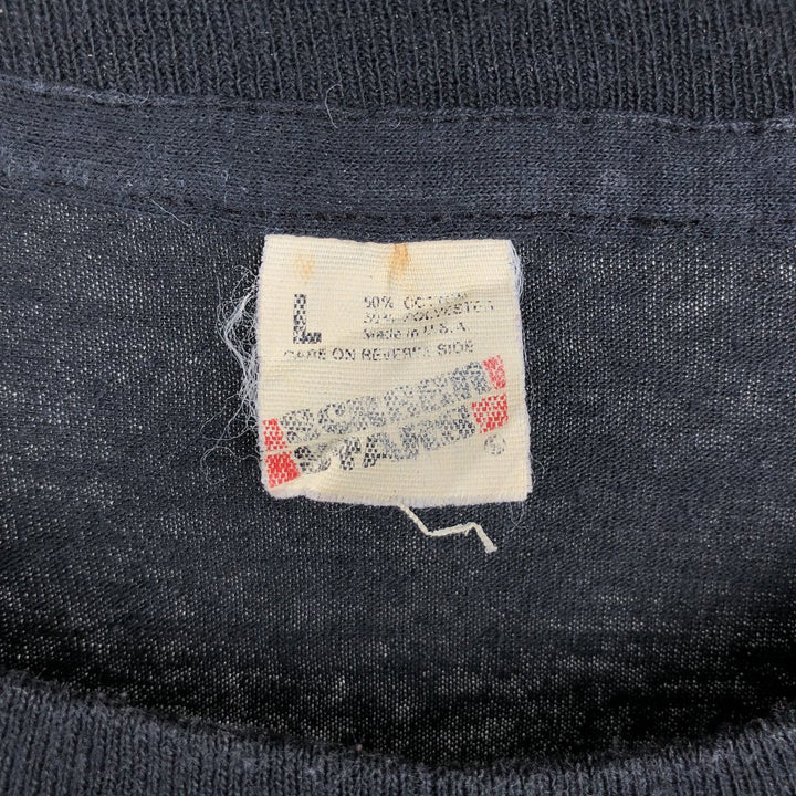 90'S SCREEN STARS Printed T-shirt Made in USA Men's L Vintage polyester black type Vintage Second Hand