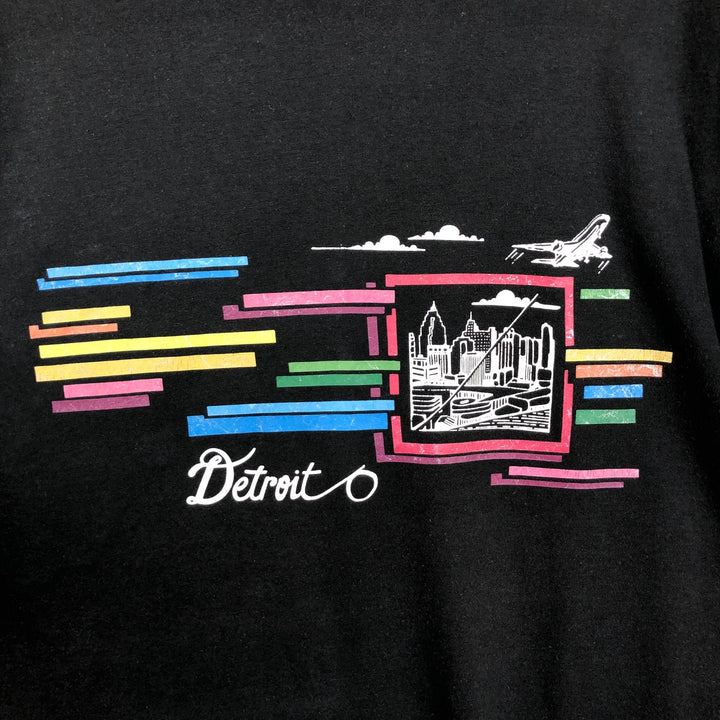 90'S SCREEN STARS Printed T-shirt Made in USA Men's L Vintage polyester black type Vintage Second Hand