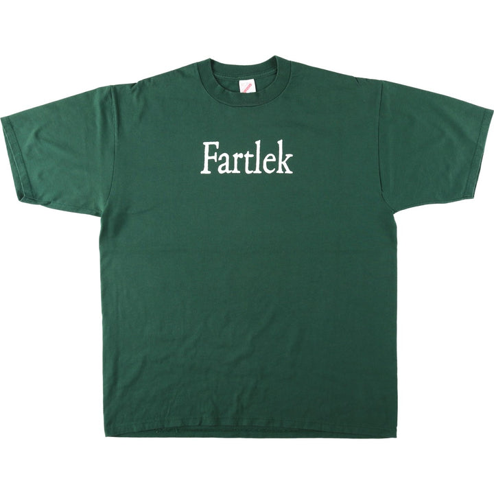 Jerzees Printed T-shirt Made in USA Men's XL size cotton Green type dark green Vintage Second Hand