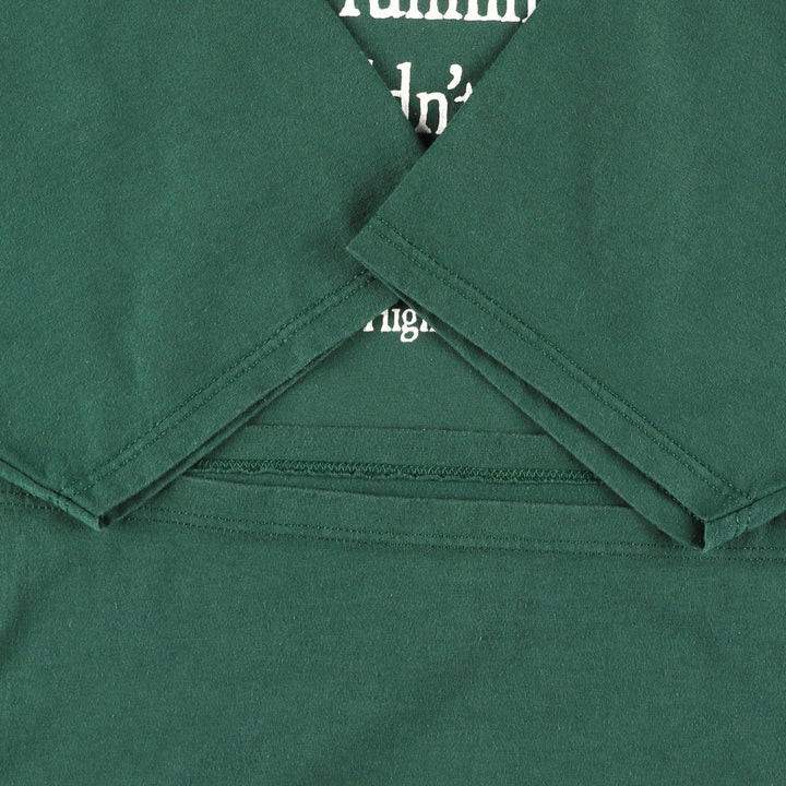 Jerzees Printed T-shirt Made in USA Men's XL size cotton Green type dark green Vintage Second Hand