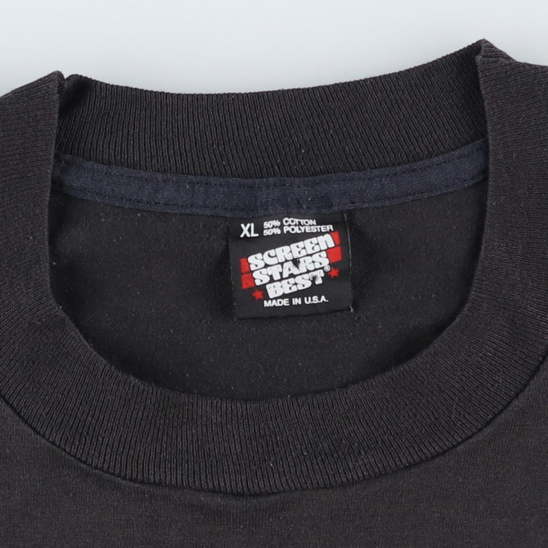 90'S Screen Stars Best Printed T-shirt Made in USA Men's XL Vintage cotton black type Vintage Second Hand