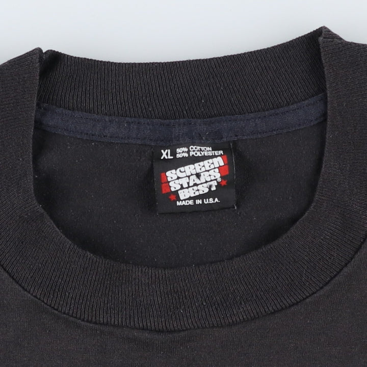 90'S Screen Stars Best Printed T-shirt Made in USA Men's XL Vintage cotton black type Vintage Second Hand