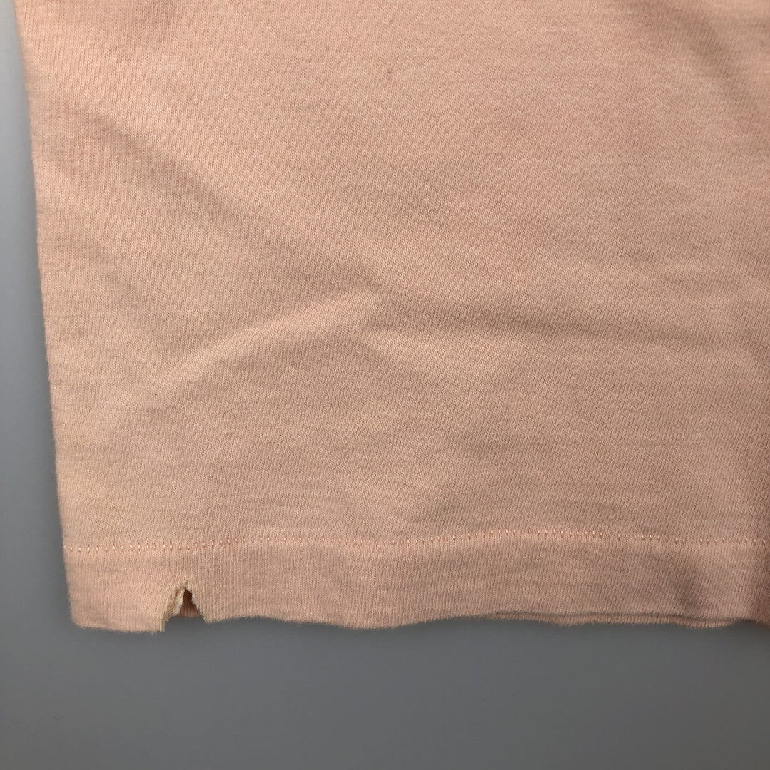Vintage 80'S Hanes BEEFY-T Blue Tag Printed T-Shirt Made in USA Men's XL cotton pink type Vintage Second Hand