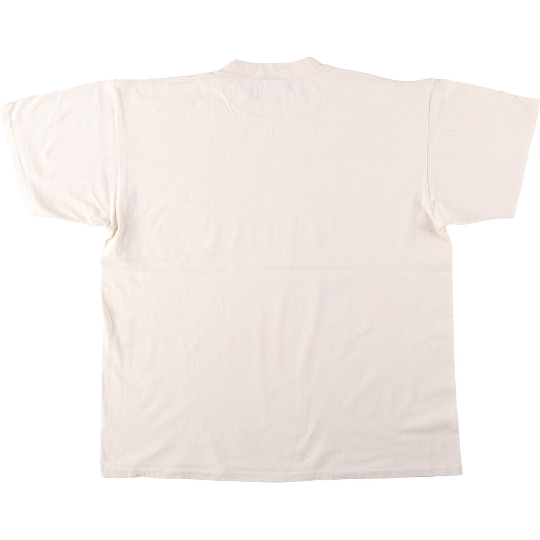 90'S ONEITA POWER-T Printed T-shirt Made in USA Men's XL Vintage cotton white type Vintage Second Hand