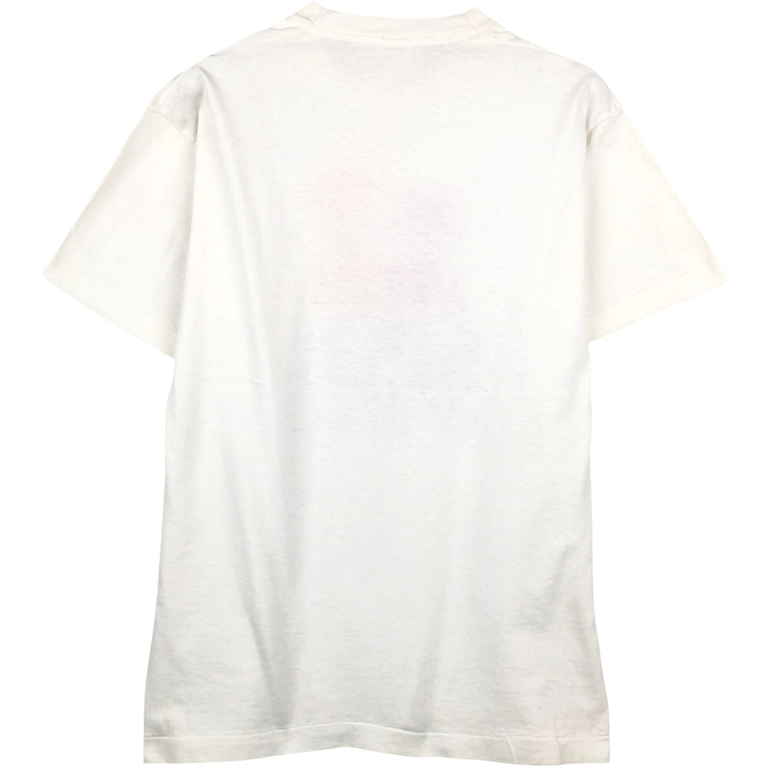 Fruit of the Loom Animal Pattern Print T-Shirt, Made in USA, Men's Size L (Equivalent), Vintage cotton white type Vintage Second Hand