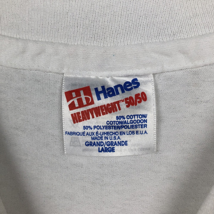90'S Hanes HEAVYWEIGHT 50 cotton white type Vintage Second Hand