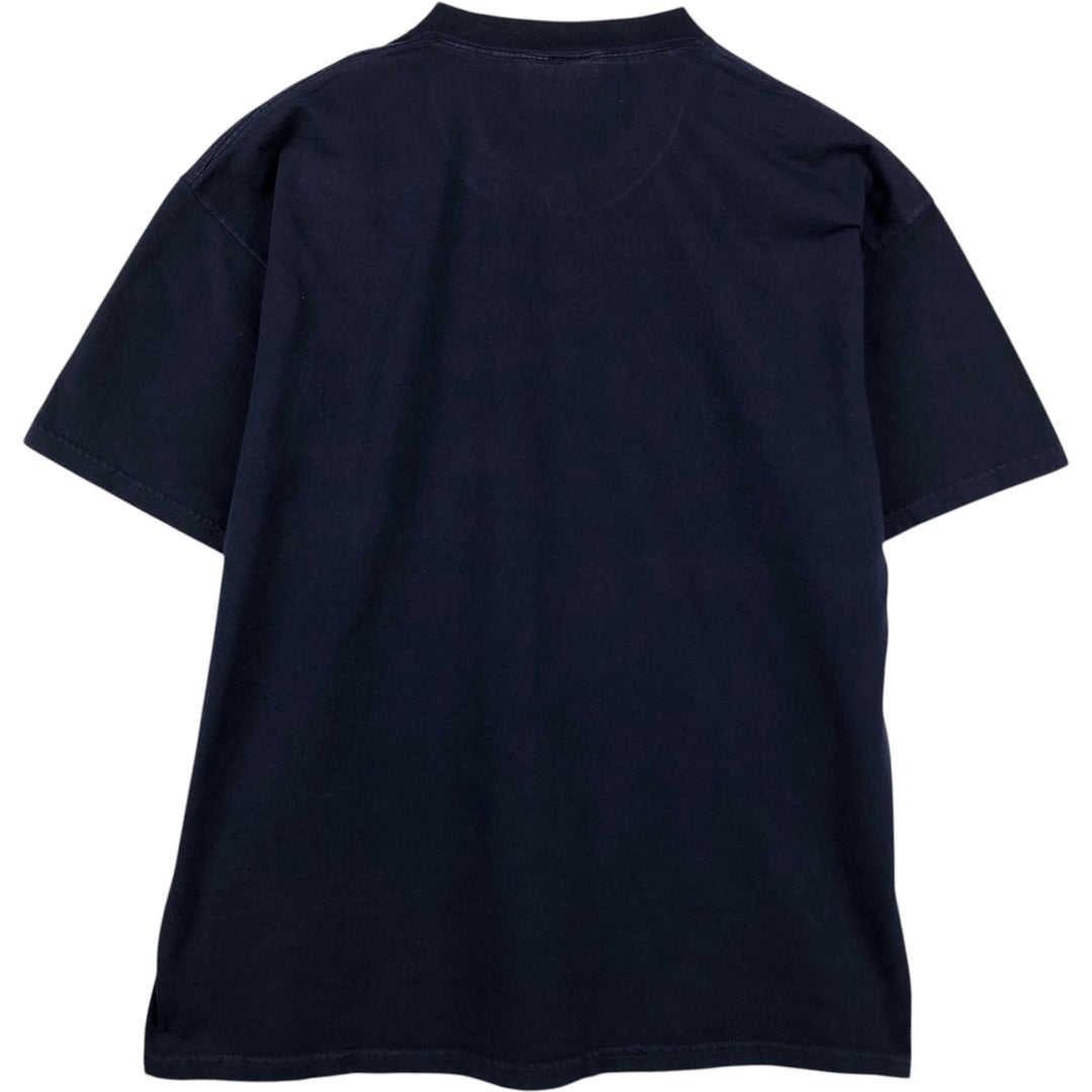90'S Lee Print T-Shirt, Made in USA, Men's XL equivalent, Vintage cotton navy blue type Vintage Second Hand