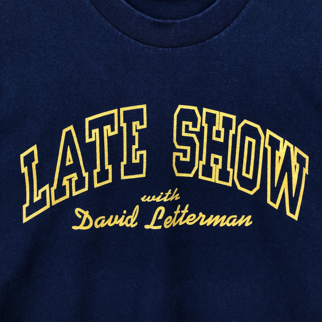 90'S Lee Print T-Shirt, Made in USA, Men's XL equivalent, Vintage cotton navy blue type Vintage Second Hand