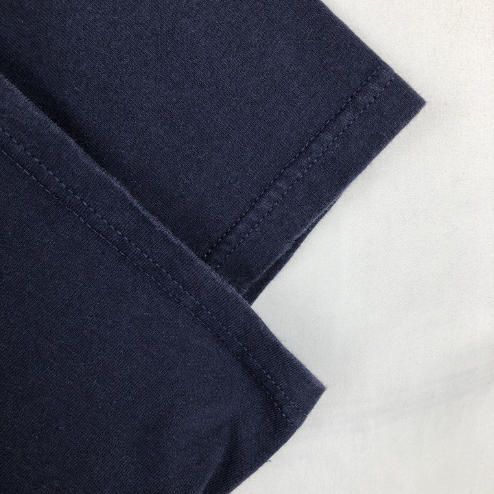 90'S Lee Print T-Shirt, Made in USA, Men's XL equivalent, Vintage cotton navy blue type Vintage Second Hand