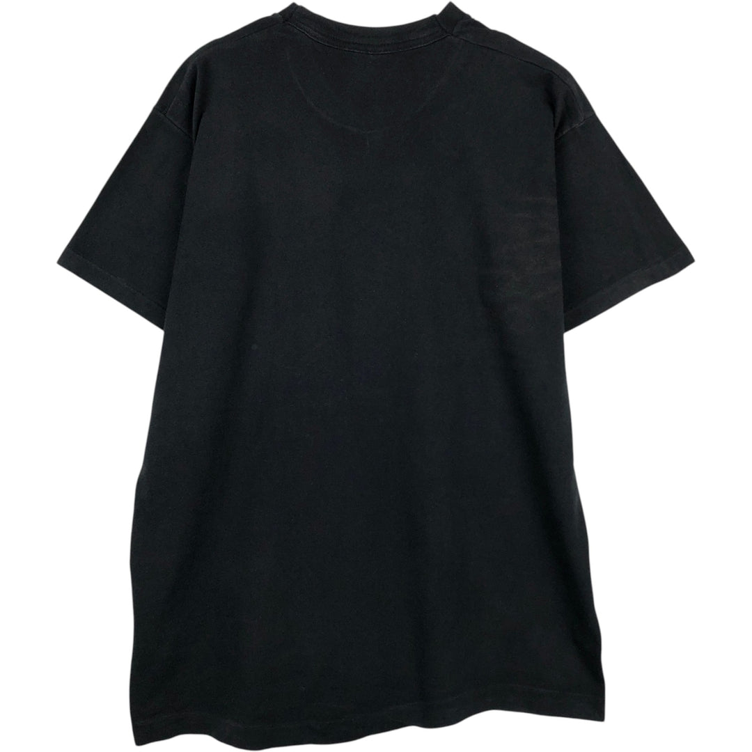 90'S Fruit of the Loom printed T-shirt, made in the USA, men's XL size, vintage cotton black type Vintage Second Hand