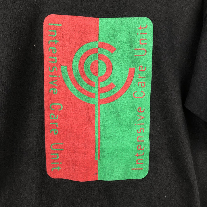 90'S Fruit of the Loom printed T-shirt, made in the USA, men's XL size, vintage cotton black type Vintage Second Hand
