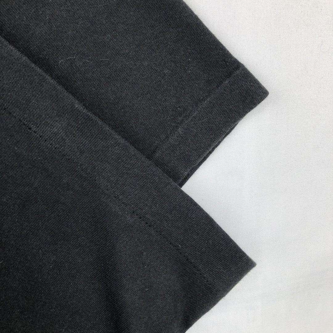 90'S Fruit of the Loom printed T-shirt, made in the USA, men's XL size, vintage cotton black type Vintage Second Hand