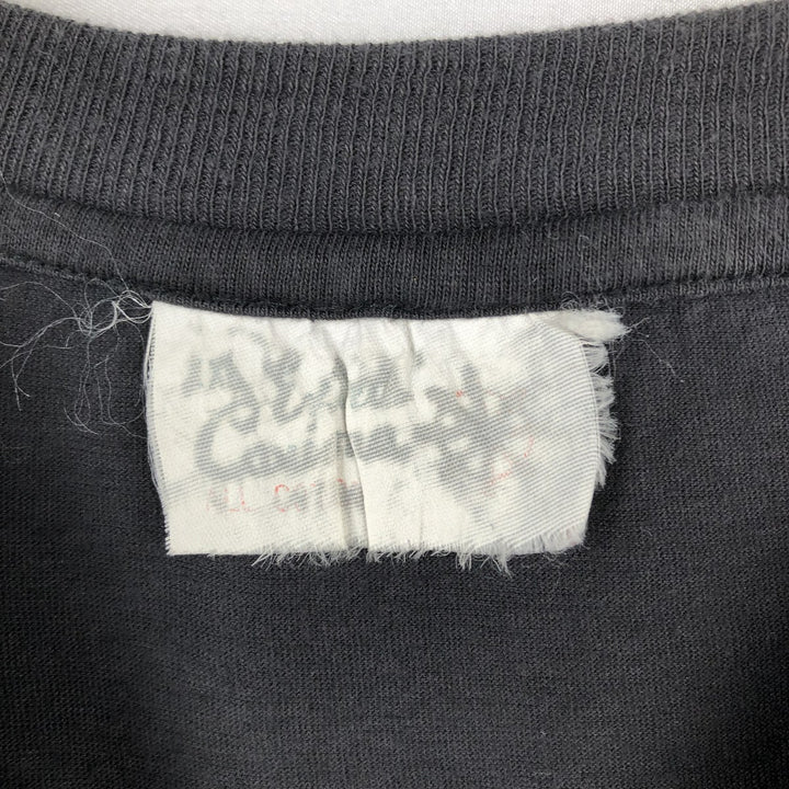 Printed T-shirt, men's size XL cotton black type Vintage Second Hand