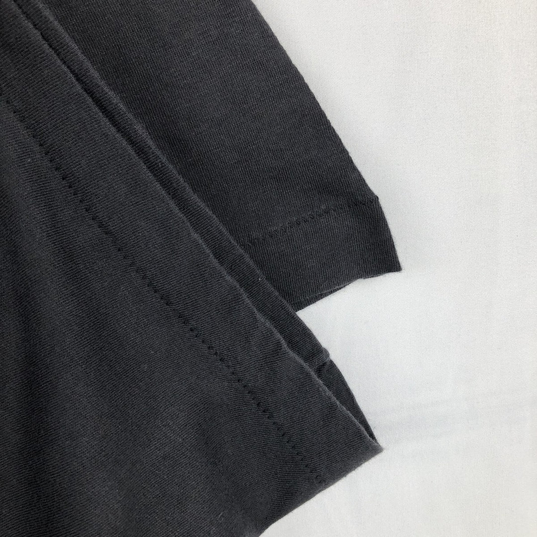 Printed T-shirt, men's size XL cotton black type Vintage Second Hand
