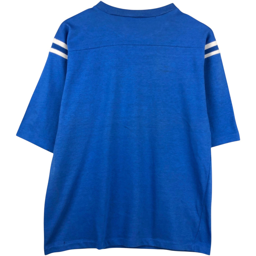 70s-80'S ARTEX Print T-Shirt, Made in USA, Men's Size L (Equivalent), Vintage cotton blue type Vintage Second Hand