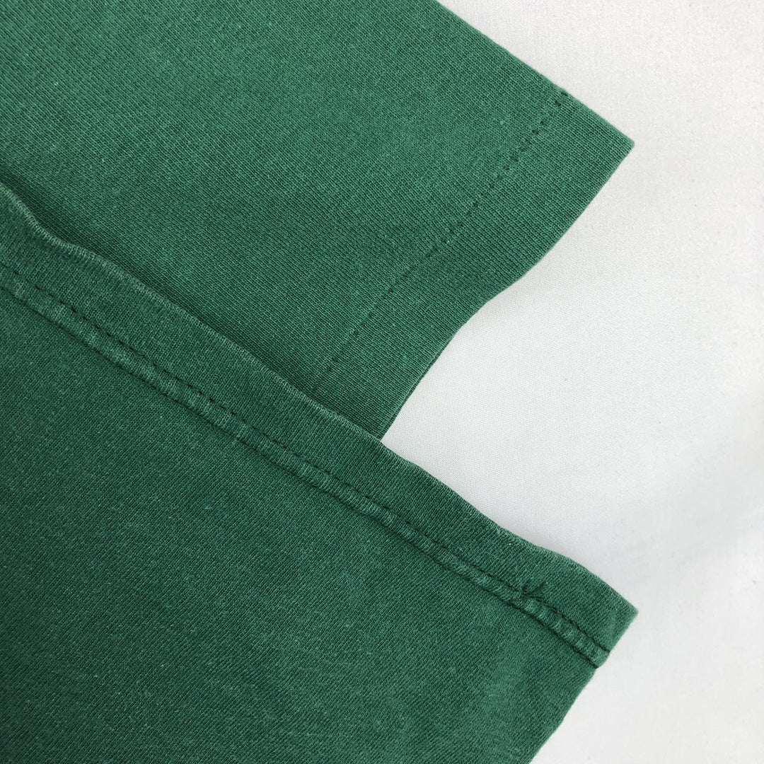 90'S Hanes Heavyweight Printed T-shirt Made in USA Men's XL Vintage cotton green type Vintage Second Hand
