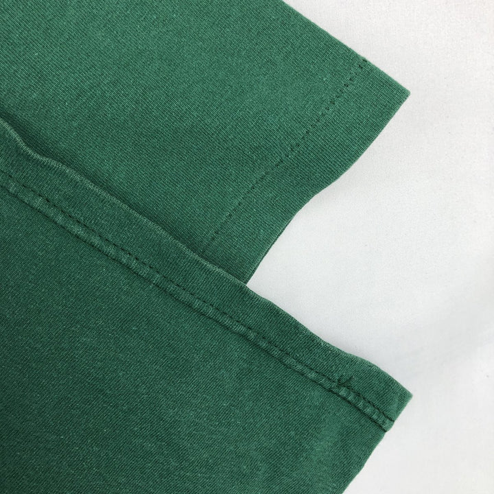 90'S Hanes Heavyweight Printed T-shirt Made in USA Men's XL Vintage cotton green type Vintage Second Hand