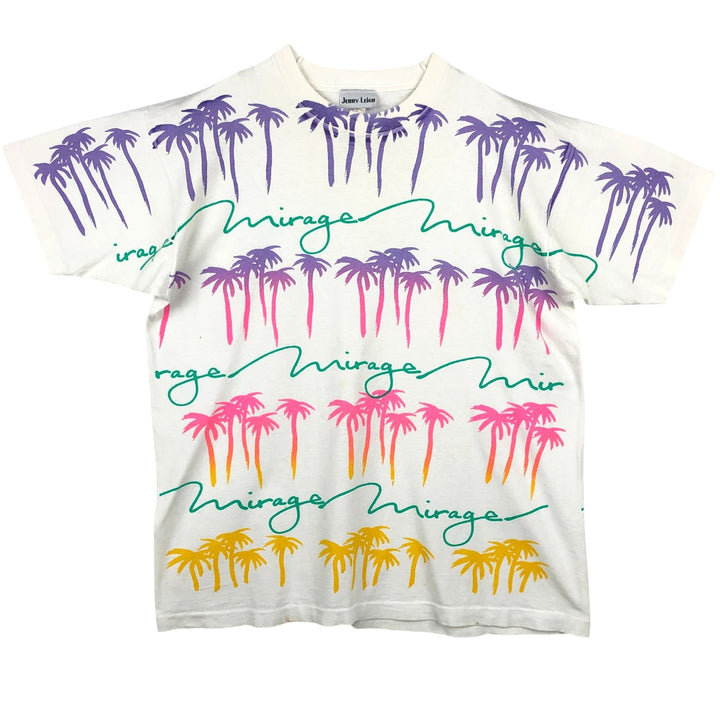 90'S Jerry Leigh All-Over Print T-Shirt, Made in USA, Men's XL (approx.), Vintage cotton white type Vintage Second Hand
