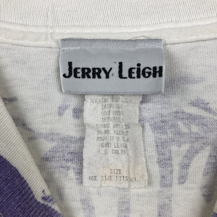 90'S Jerry Leigh All-Over Print T-Shirt, Made in USA, Men's XL (approx.), Vintage cotton white type Vintage Second Hand