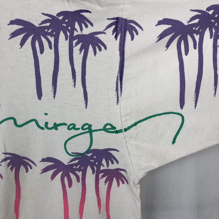 90'S Jerry Leigh All-Over Print T-Shirt, Made in USA, Men's XL (approx.), Vintage cotton white type Vintage Second Hand