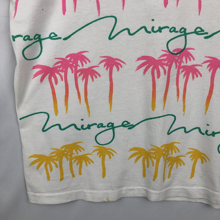 90'S Jerry Leigh All-Over Print T-Shirt, Made in USA, Men's XL (approx.), Vintage cotton white type Vintage Second Hand