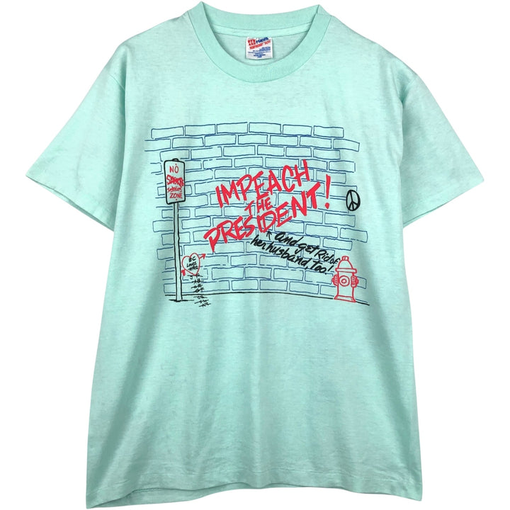 90'S Hanes HEAVYWEIGHT 50 cotton Mint green Vintage Second Hand